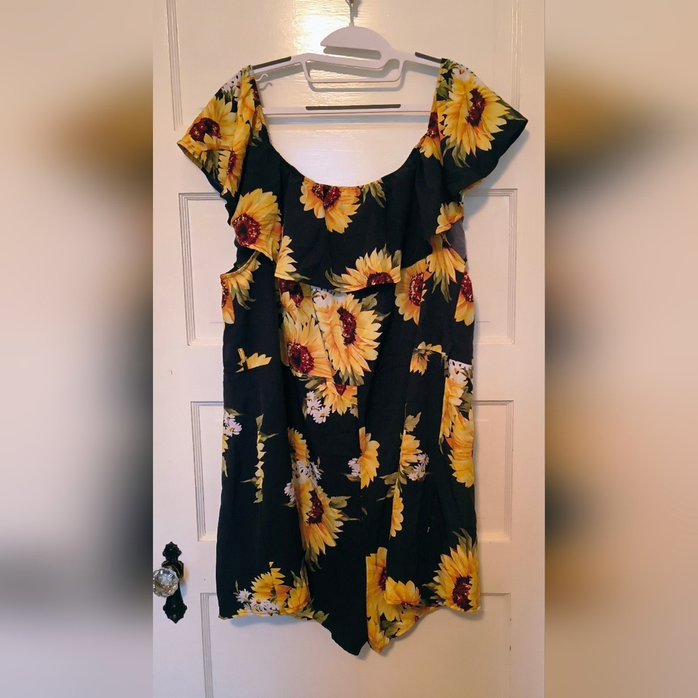 Floral Black Jumpsuit